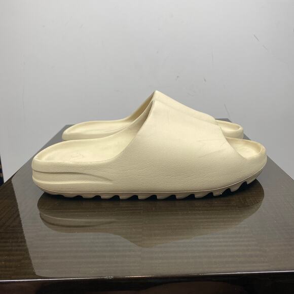 adidas gazelle silver green womens Adidas Yeezy Slide 'Bone' main image 1